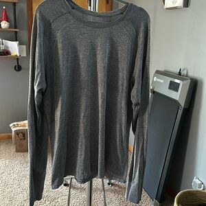 lululemon Mens Metal Vent Tech Training Long Sleeve Tee Shirt in Grey size XXL